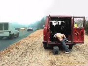 public sex in front of massive traffic 13/16