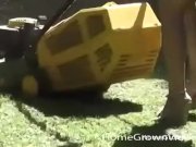 Big tit brunette gardening then sucking cock 5/16