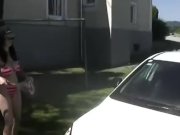 Big tit brunette gardening then sucking cock 6/16