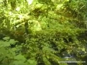 Schoolgirl toys her pussy then gets fucked in the woods 1/16