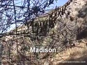 Barely legal blonde sucks a big dick outdoors 1/16