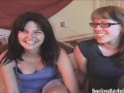 Hairy amateur lesbian strap on fucking 2/16