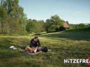 HITZEFREI Texas Patti Hunts Down Amateur Couple For Hardcore Outdoor Sex 7/16