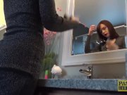 Fancy English whore rammed in pussy and mouth 3/16