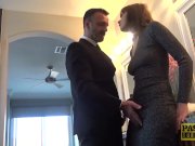 Fancy English whore rammed in pussy and mouth 6/16