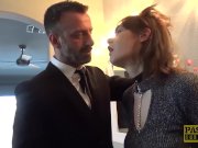 Fancy English whore rammed in pussy and mouth 7/16