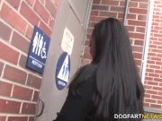 Busty Ebony Aryana Starr Sucks Big White Cock - Gloryhole 1/16