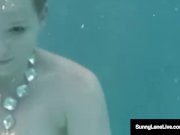 Underwater Naked Siren Sunny Lane Sucks Dick Below The Tide! 4/16