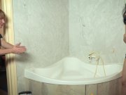 Old grandpa fucks innocent teen in bathroom and cums in her mouth 6/16