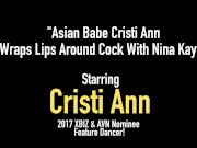 Asian Babe Cristi Ann Wraps Lips Around Cock With Nina Kayy! 1/16