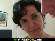 Son-in-law fucks her old hairy pussy 9/16