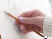 A Male Model Fucks 2 Students Up Their Tight Asses 1/16