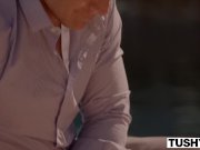 TUSHY LENA PAUL GAPES WITH HER STUNNING FRIEND AND SUGAR DADDY 2/16