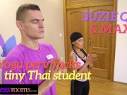 Fitness Rooms Tiny Asian cutie Suzie Q blows perv yoga instructor 1/16