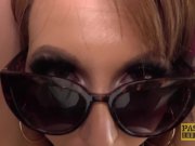 Roughly fucked redhead begging master for cum in mouth 2/16