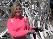 Bisexual teen Chloe Foster flashes her pussy in public 1/16