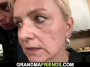 They share old blonde granny in the office 7/16