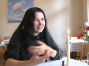 Buxom Sonja Masturbates through Panties 4/16