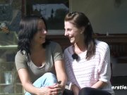 Mia and Sara Outdoor Lesbian Sex 3/16