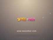 Peeonher - Teen pissing with Russian brunette who gets fucked and facialled 2/16