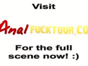 Big boob brunette gets asshole punctured 1/16