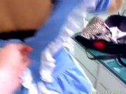 Busty brunette girlfriend dresses up and gets fucked outdoors 3/16