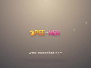 Peeonher - Piss inside ass play for naughty blonde Karina Grand 1/16