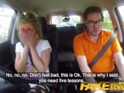 Fake Driving School Blonde busty Polish tight pussy fucked after lesson 7/16