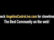 Curvy Latinas Angelina Castro & Miss Raquel StrapOn Fuck! 1/16