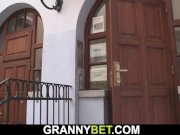 Old blonde pleases young dude 1/16