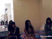 Four amateur black gals go porn casting 5/16