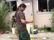 Chubby amateur slut licked and fucked outdoors 2/16