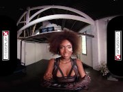 VRCosplayXcom Ebony Babe Domino Testing Your Superpowers In Deadpool XXX 3/16