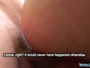 Public Agent Busty British babes sloppy blowjob and fuck in woods 14/16