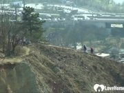 Blonde teen gets licked and fucked outdoors 8/16