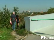 Public banging a gorgeous brunette in the outdoors 8/16