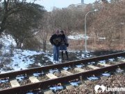 Pussy licking and ramming while being outdoors 1/16