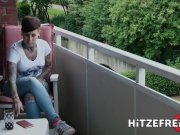 HITZEFREI Tattooed short haired MILF Lady Kinky Cat takes a big dick 2/16