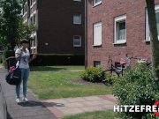 HITZEFREI Tattooed short haired MILF Lady Kinky Cat takes a big dick 3/16