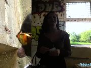 Public Agent Sexy tight tattooed body fucked in empty building by big dick 10/16