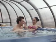 OLD4K. Pretty brunette was in mood to have fun with mature partner 4/16