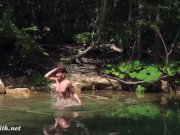 Naked on a hang bridge 9/16