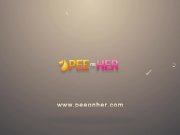 Piss In Mouth - Nasty blonde plays with cum after golden shower 1/16