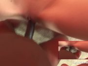 Petite brunette loves to ride his hard cock 16/16