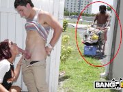 BANGBROS - Sophia Steele Gives Peter Green A Public Blowjob While Bum Walks 16/16