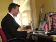 Luscious subslut Kimmie Foxx analled with lust and fed cum 3/16