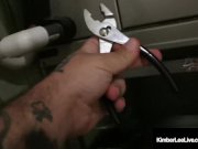 Hazel Eyed Kimber Lee Sucks Repair Guy's Cock & Gets A Load! 4/16