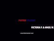 Fistertwister - Oiled up hairy pussy fisting 3/16