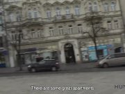 HUNT4K. Man with camera fucks pretty girl in exchange for money 3/16