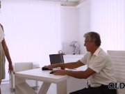 OLD4K. Old daddy penetrates smoking-hot secretary in several poses 2/16